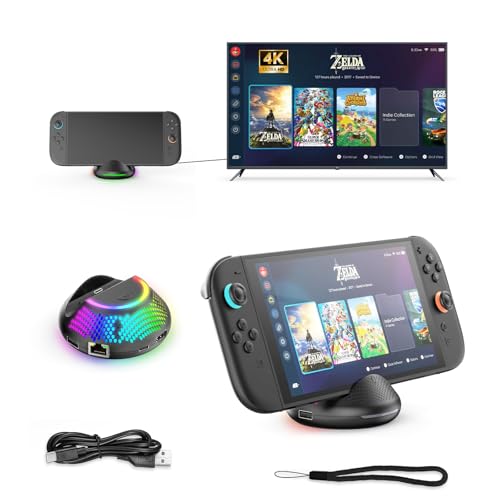 Switch 2用ドック【5IN1多機能「21.1.0」対応】Switch 充電スタンド 有線LAN付き スイッチ2 ドック LANポート/HD