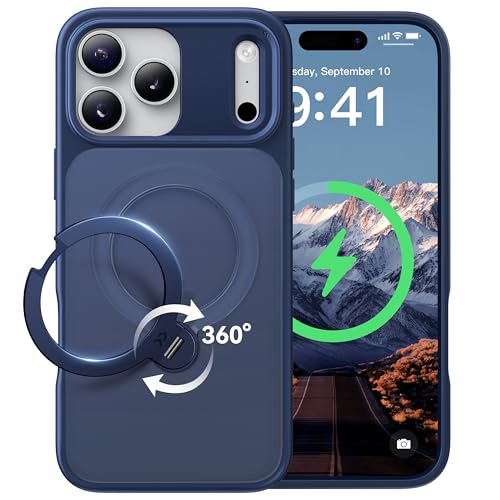 【2026素晴らしい名篇\u0026定点360度回転させる】CASEKOO iPhone 17 Pro 用 容れもの MagSafe相応う 米軍MIL判定基準 360°全道のり