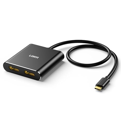 USB-C to デュアル DisplayPort 拡張 アダプタ 4K＠60Hz USB Type C to Displayport デュアル
