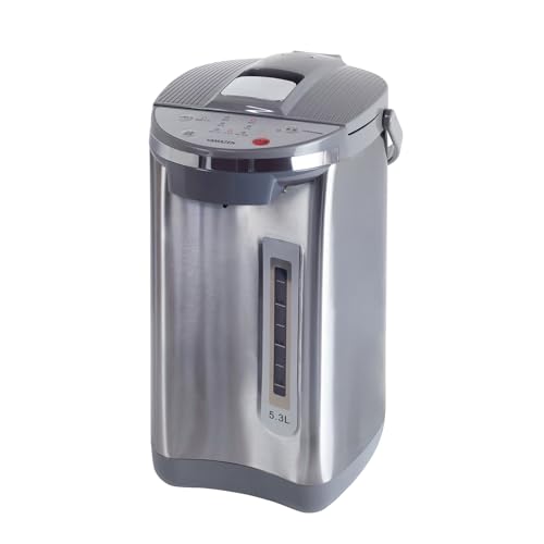 [山善] 電気ポット 電動ポット マイコン式 5.3L 給湯速度3段階 4段階保温調節 転倒流水防止 空焚き防止機能 水位窓付き マグネットプラ｜エブリデイ・ダイレクト