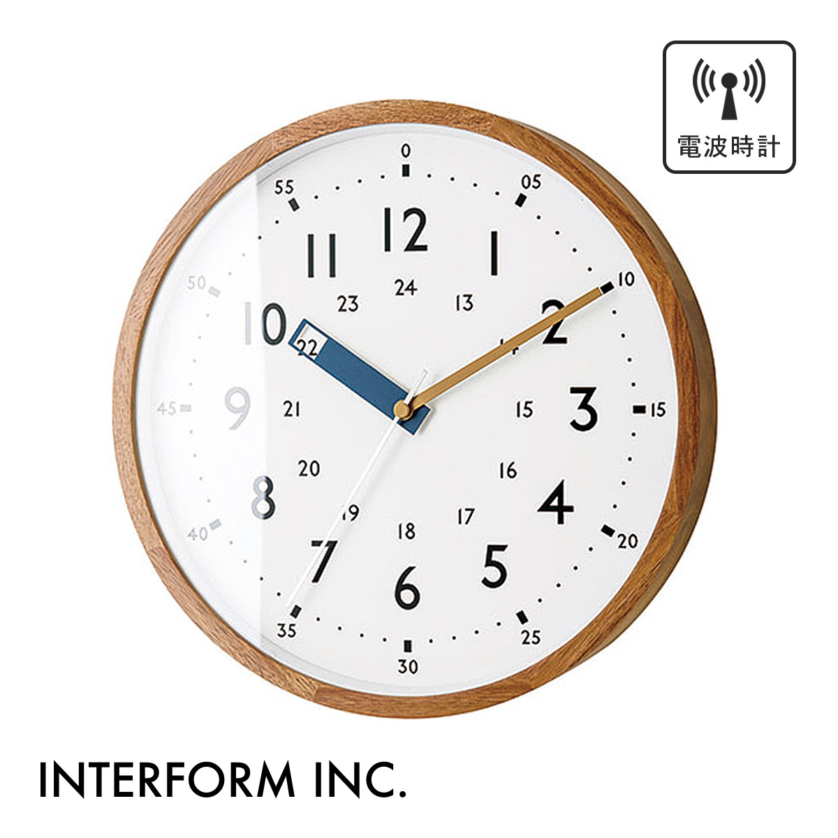 Storuman ストゥールマン ウォールクロック［電波時計］【ブルー】CL-2937 BL INTERFORM インターフォルム 壁掛け時計 インテリア 知育 お祝い 子供部屋 ポップ おしゃれ 可愛い【沖縄・離島 お届け不可】 8,672円