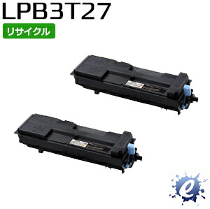【2本書き割り】【リサイクルトナー】 ET薬莢 LPB3T27 大静電容量 エプソン用 (即納生まれ変わり品) 【沖縄・離島 お届け不可】