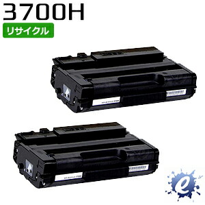【2本書き割り】【リサイクルトナー】 SPトナーカートリッジ 3700H リコー用 (即納生まれ変わり品) 【沖縄・離島 お届け不可】