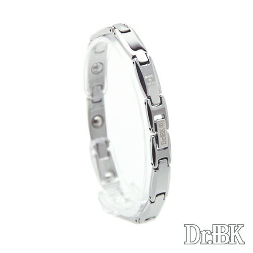 Dr.+BK ゲルマニウム Bracelet 腕輪 BT007VSM続きものSilver しろがね色 成人男性用 大きさ S M L