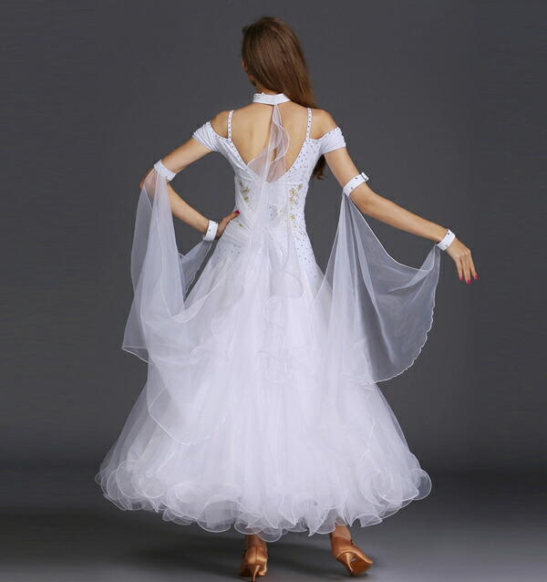 大勧め新品登場 練習 エブリホワイト 発表会 ウェア 代引不可 ドレス ファッション スカート 社交ダンス ドレス 演出服 他の商品と同梱不可 Dm393f0c6kc ホワイト 社交ダンス M ワンピース 演出 発表会 競技着 返品不可 セット スタンダードドレス 社交