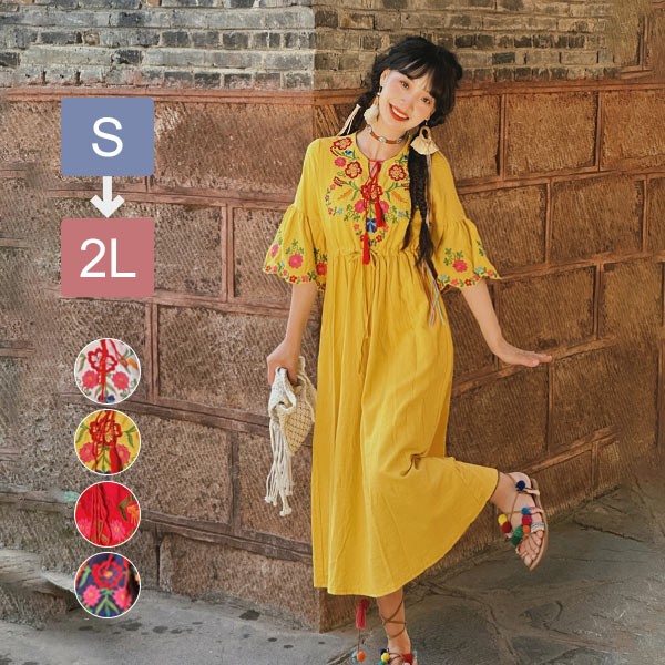 Aloha様　おまとめ専用　L☆96　S☆⑦　ハワイアンワンピース Aloha様 おまとめ専用 L☆96 S☆⑦ ハワイアンワンピース タックラップ