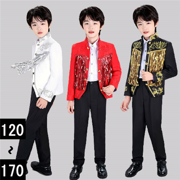 魅力的な 楽天市場 キッズ ジャケット 単品 ステージ衣装 キッズ ダンス衣装 演出服 スパンコール 男の子 ピアノ発表会 王子様 貴族服装 舞台 演劇オペラ声楽 コスプレ衣装 イベント 学園祭 文化祭 学芸会 学習発表会 生活発表会 ハロウィン衣装 キラキラ 子供服