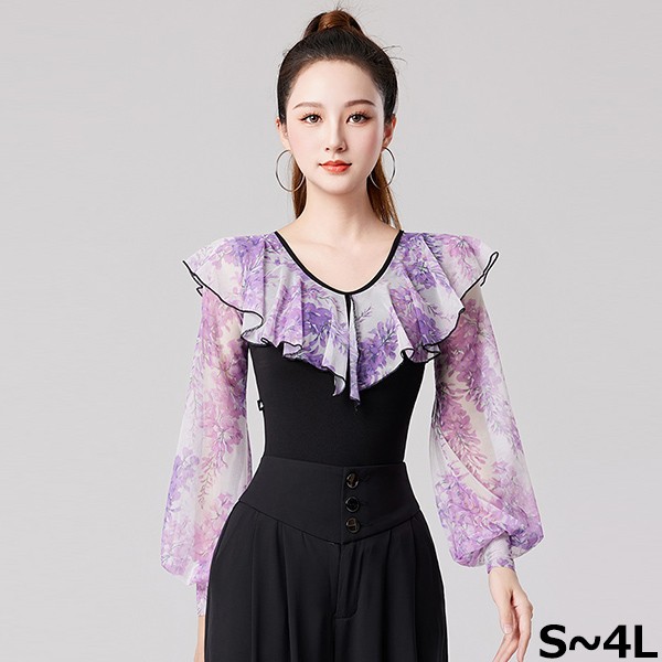 社交ダンスドレス トップス レオタード 新品 フリル袖 楽天市場】トップス レディース 社交ダンス ダンスウェア レオタード