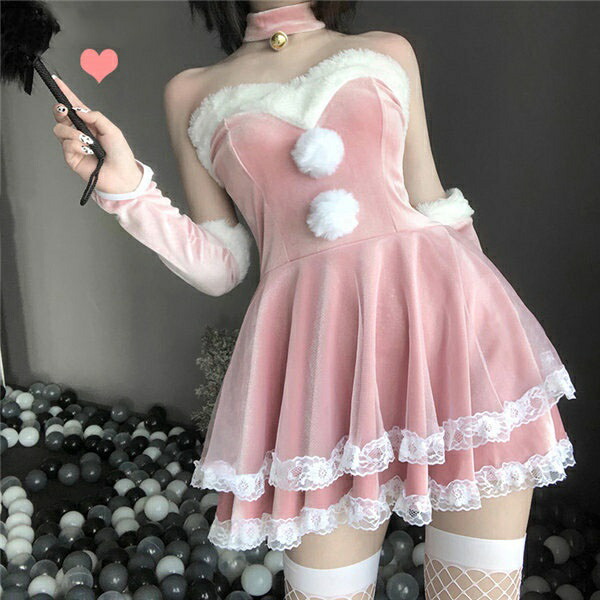 超セクシー 制服 萌え 誘惑 コスプレ衣装 バニー サンタクロース クリスマス コスチューム バニーガール コスプレ 衣装 かわいい サンタ衣装 セクシー レディース ワンピース パーティー衣装 イベント プレゼント 女性用 情趣下着 ピンク 赤 la226n1