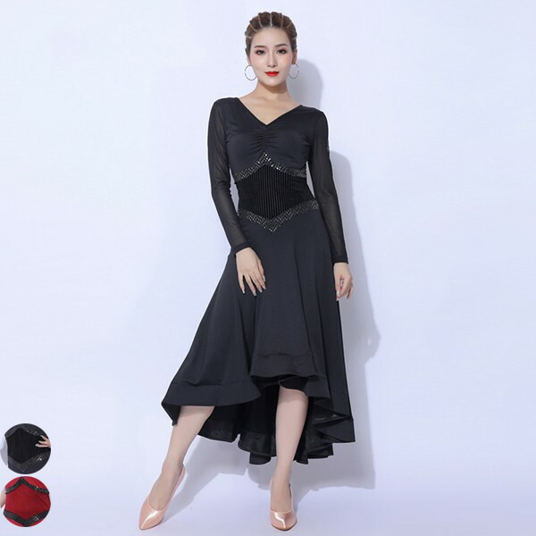 黒×黄色ツートンカラーワンピース✦スタンダード練習着✨ダンス