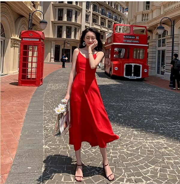 ハワイ リゾートワンピース 沖縄 肩出し マキシ丈 ロング丈マキシ マキシワンピ キャミワンピ ワンピース レディース 夏 無地 バックリボン ピンク レッド ボヘミア風 背中開き キャミソール セクシー ビーチ サマードレス 夏ワンピ 旅行 デート 大人可愛い S M