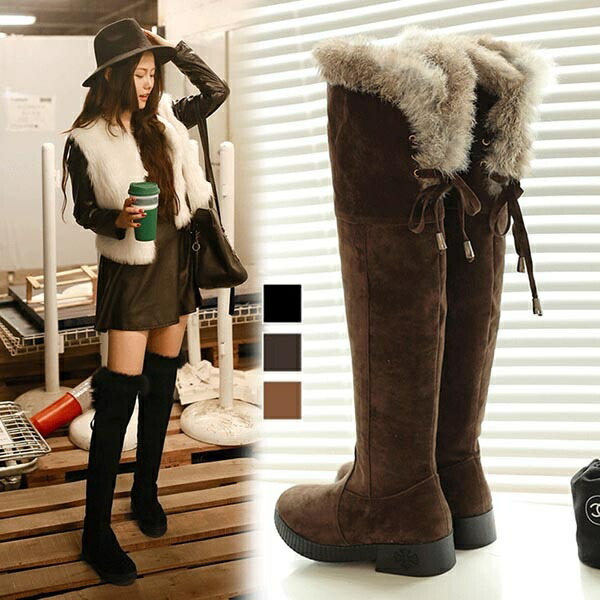 楽天市場】ポアブーツ レディース ニーハイブーツ ロングブーツ 裏起毛