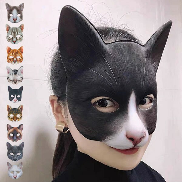 楽天市場】コスプレ 仮装 三毛猫 【 アニマルマスク かぶりもの