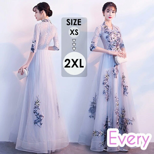 楽天市場】ドレス レース ファスナー 刺繍 エレガント パーティー