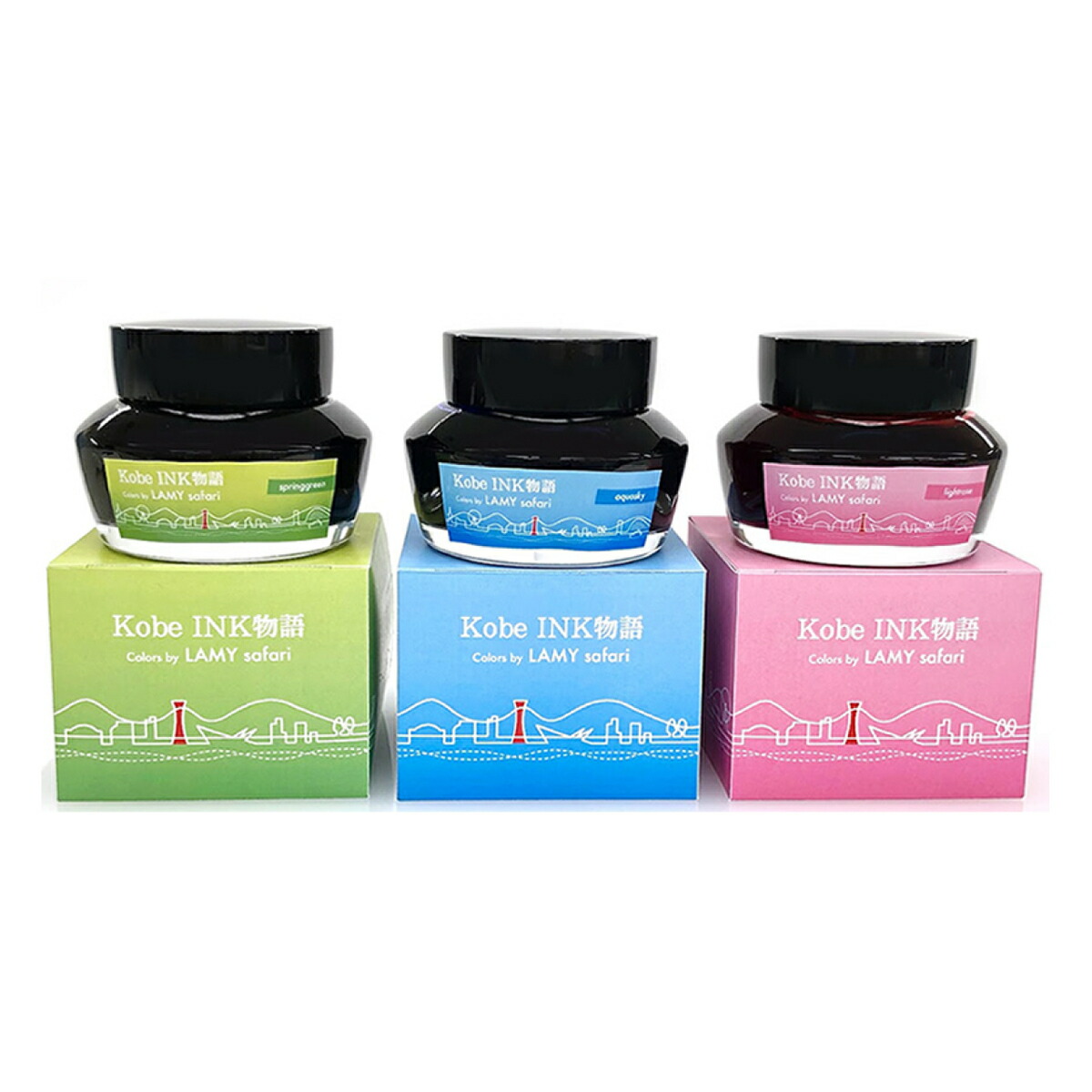 MONTBLANC・ペリカン インクボトル・神戸インク/ラミー万年筆セット！！ 万年筆インク 神戸INK物語 50ml 加納町ミッドナイト NAGASAWA