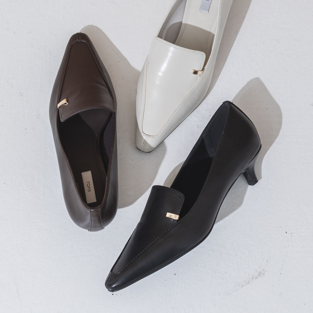 【堅苦しさ】【ｽｰﾊﾟｰSALE通貨価値／11%OFF】ｲｰﾎﾞﾙ EVOL 【パステル色の・ｸｯｼｮﾝ入り口・入口】ゴールド一部分4糎ヒールローファー 靴 ﾚﾃﾞｨｰｽ ｼｭｰｽﾞ26ss 新作 ﾋｰﾙ ﾛｰﾌｧｰ ﾜﾝﾎﾟｲﾝﾄ 雅びやか 御膳上等感  ｵﾌｨｽ 通い 通学 馬鹿でかいｻｲｽﾞ