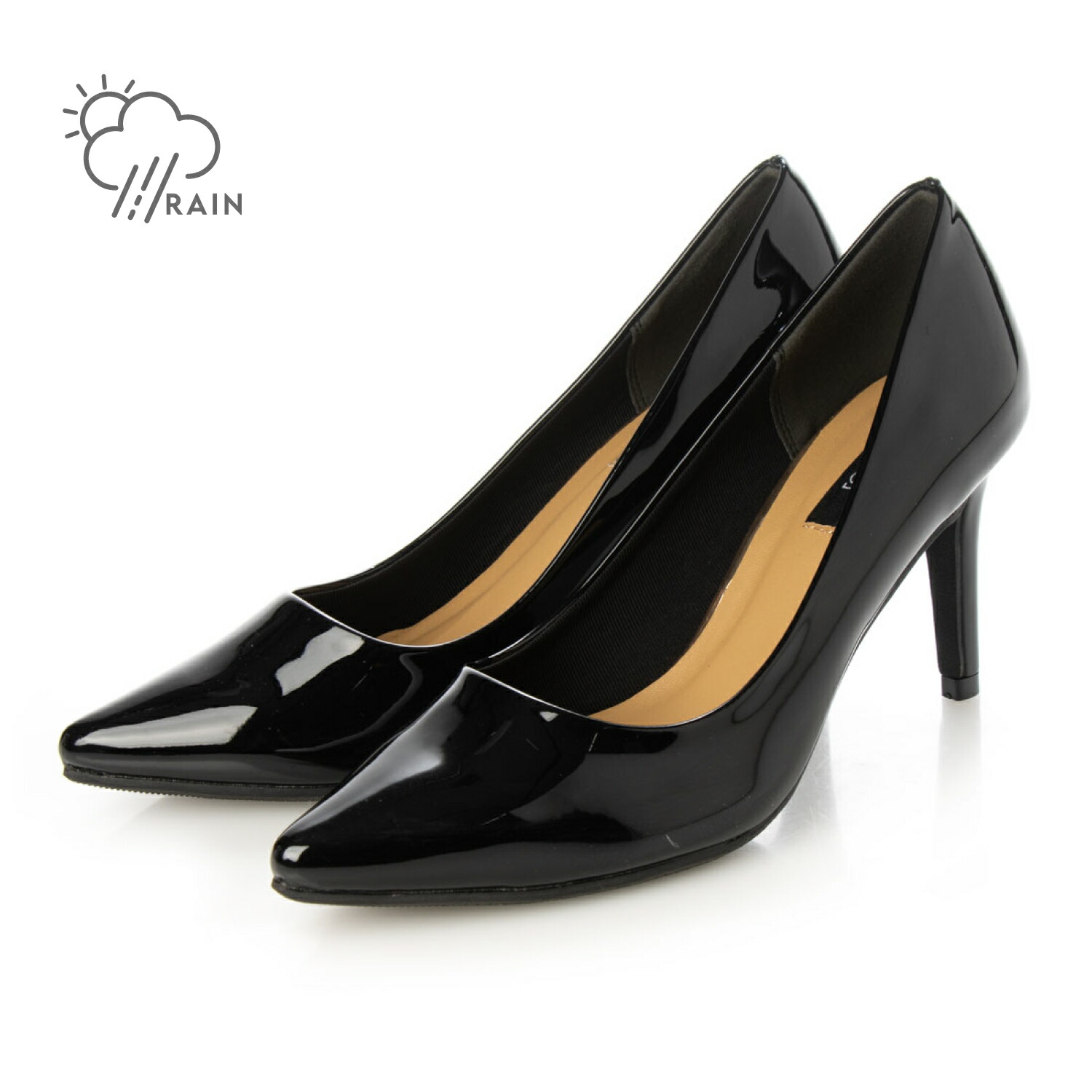【公式】【SALE／37%OFF】ｲｰﾎﾞﾙ EVOL 晴雨兼用8.5cmポインテッドパンプス ﾊﾟﾝﾌﾟｽ ﾌﾞﾗｯｸ ﾚﾃﾞｨｰｽ 靴 8.5cmﾋｰﾙ ｼﾝﾌﾟﾙ 通勤 通学 ｵﾌｨｽ ﾊﾟｰﾃｨｰ ﾌｫｰﾏﾙ ｵｹｰｼﾞｮﾝ 晴雨兼用 雨の日 ﾚｲﾝ ﾚｲﾝｼｭｰｽﾞ
