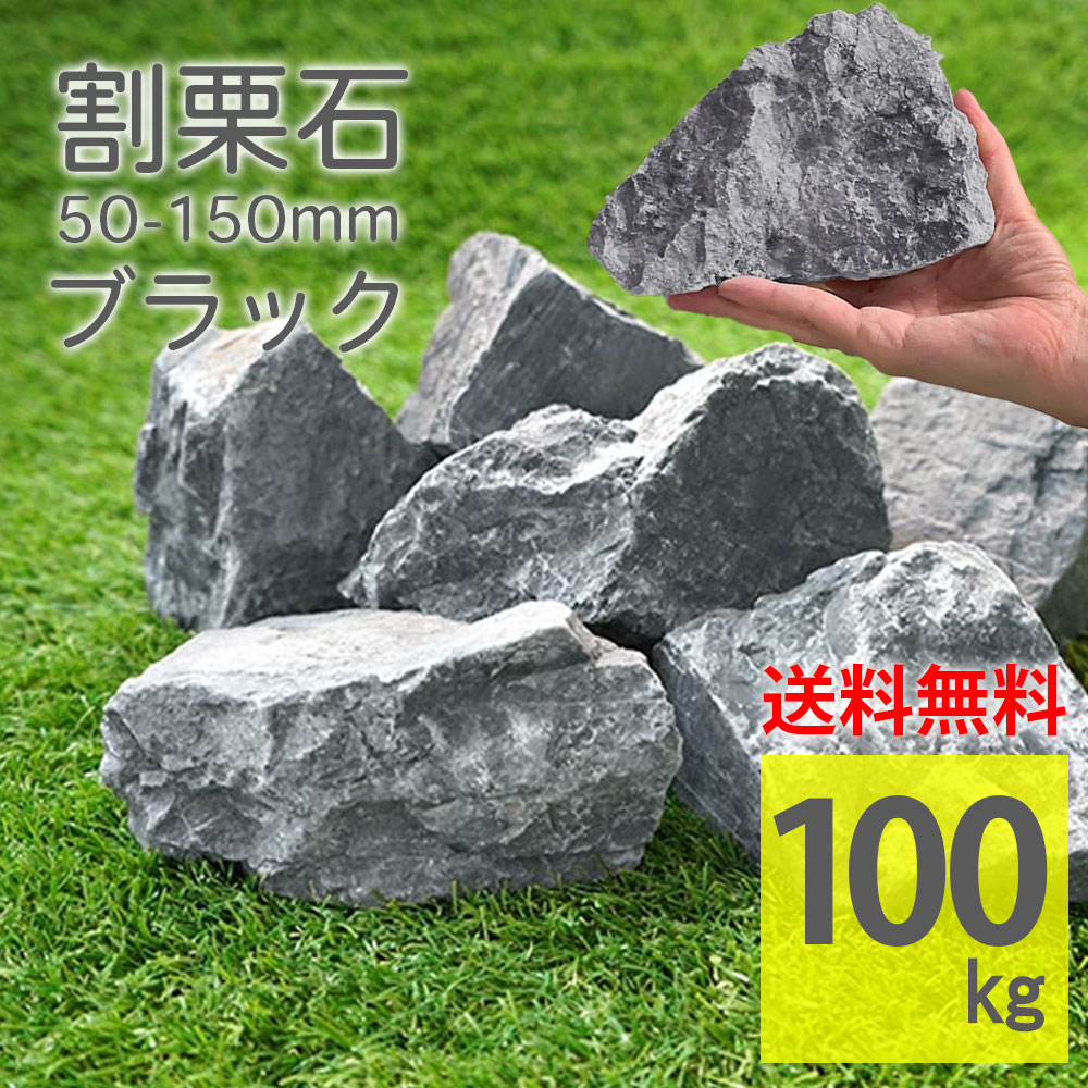 楽天市場】庭石 ブラック ラフ 50〜150mm 20kg ダークグレー 灰色 砕石