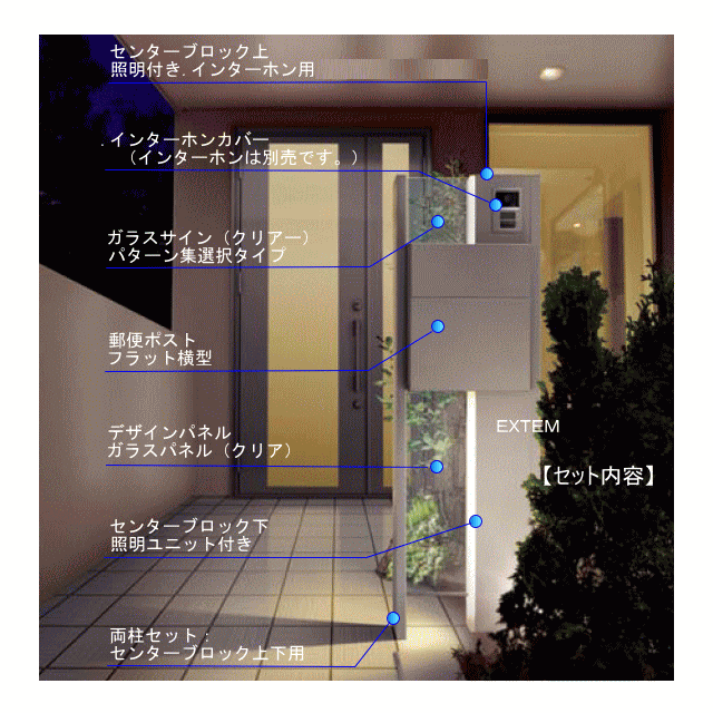 楽天市場 Lixil リクシル ｔｏｅｘ 機能門柱ファンクションユニット ウィルモダン Type 1 表札 ガラスサイン 上下led照明ユニット付き エクテム オンラインショップ