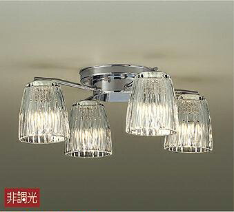 照明 おしゃれ かわいい 大光電機 DAIKO シャンデリア DCH-38212Y ガラス 透明（リブ入） 簡易取付式 LED(電球色) ～4.5畳 厚みのあるクリアガラス シンプル モダン