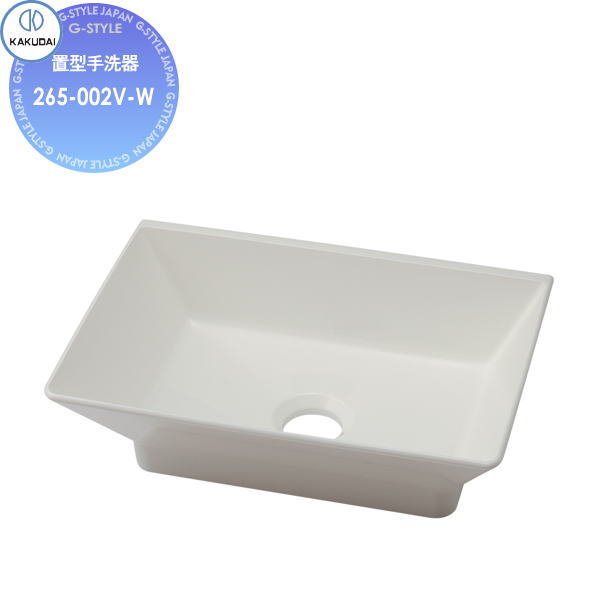 【無料★特典対象】カクダイ KAKUDAI 置型手洗器無彩色Luju265-002V-Wホワイト住宅設備 建材 水回り 水周り リフォーム 蛇口 水栓 リフォーム リノベーション DIY|DIY・エクステリアG-STYLE