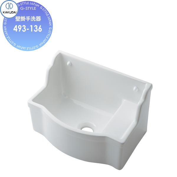 【無料★特典対象】 カクダイ KAKUDAI 壁掛手洗器 無彩色 Luju 493-136 壁掛け 住宅設備 建材 水回り 水周り リフォーム 蛇口 水栓 リフォーム リノベーション DIY 18,214円