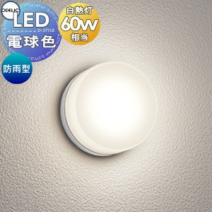 エクステリア 屋外 照明 ライト オーデリックODELIC ポーチライトOG254824R 電球色 白熱灯60W相当 マットシルバー 丸型 デザイン 電球色 LED ブラケットライト バスルームライト 玄関灯 玄関照明 門柱灯