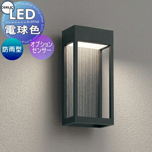 エクステリア 屋外 照明 ライト オーデリックODELIC ポーチライト OG264045R ステンレス板（木調） LED一体型 電球色 防雨型 別売りセンサ対応 スケルトンデザイン シンプルなエクステリア ブラケットライト 玄関灯 玄関照明