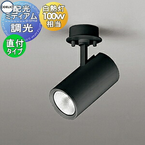 照明 おしゃれ オーデリック ODELIC スポットライト OS256507R 昼白色 OS256508R 電球色 フランジタイプ ミディアム配光 黒色 調光・白熱灯100W相当｜DIY・エクステリアG-STYLE 7,420円
