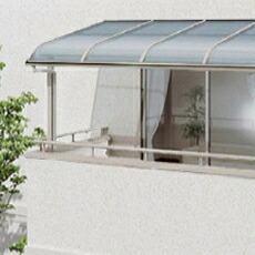 テラス屋根 YKK YKKap 工事付 ヴェクターR 2階用 幅1m85cm&times;奥行87cm&times;柱の高さ２m51cm｜DIY・エクステリアG-STYLE