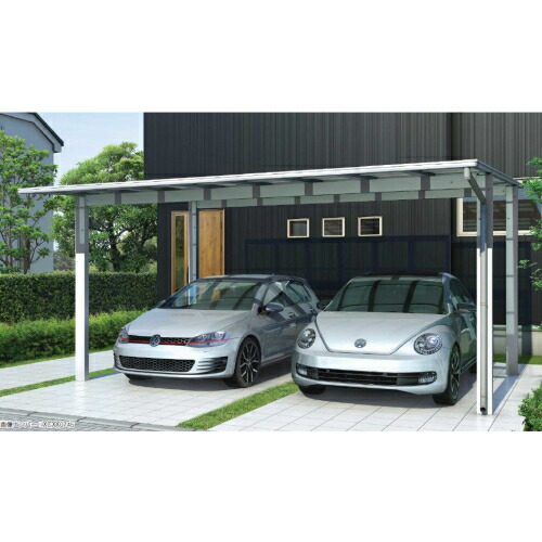 カーポート 愛媛県外構工事 激安 YKKap 3台用カーポート エフ