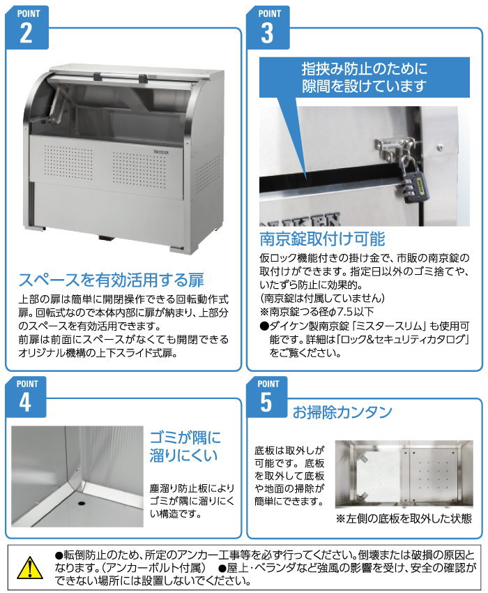 魅力の ゴミステーション 屋外 ゴミ箱 ダストボックス ゴミストッカー