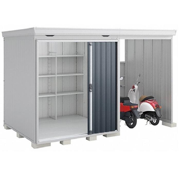 イナバ物置 フォルタウィズ FORTAWITH 一般型 4000&times;2210&times;2385 左扉タイプ FW-2222+18KH 大型 自転車置き場 一体型 屋外用【税込】｜業界大手！直販のエクスショップ
