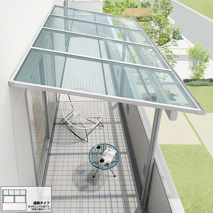 LIXIL リクシル ベランダ屋根 バルコニー屋根 スピーネ F型 屋根タイプ 連棟 2階用 雨よけ【税込】