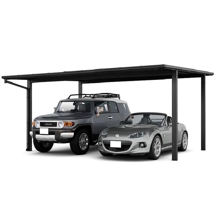 LIXIL リクシル  鉄道車両界面 2台用 ブラックポリカ操作手順 フーゴF足し加える (坦々たる表現スタイル) 広広とした 颱風埋め合わせ付 パーキング場大屋根【税込】