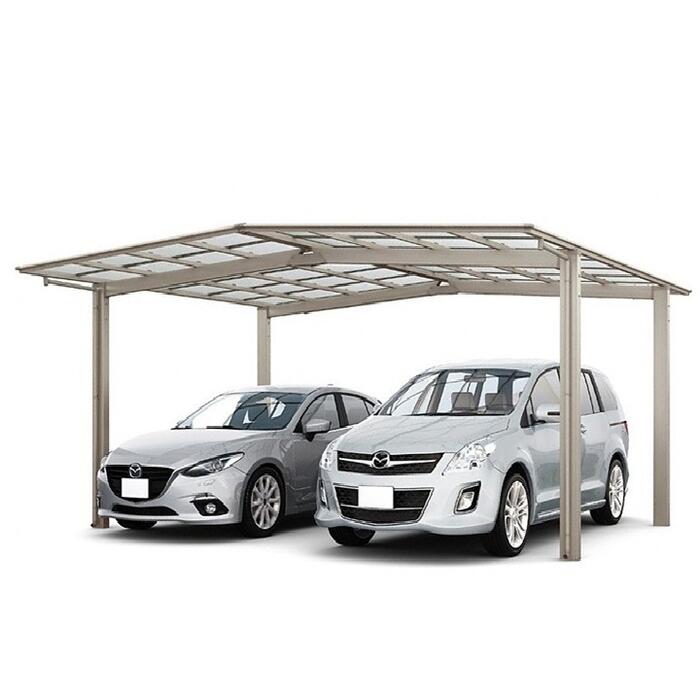 LIXIL リクシル カーポート 2台用 フーゴF (フラットスタイル) M合掌 駐車場屋根【税込】