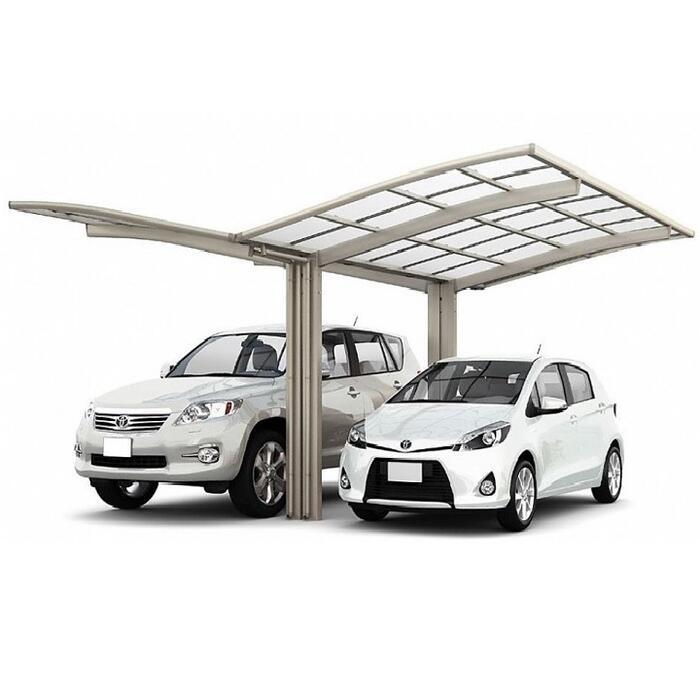 リクシル  ネスカR 2台用 鉄道車両界面 パーキング場大屋根  (ラウンド表現スタイル) Y合掌 LIXIL【税込】