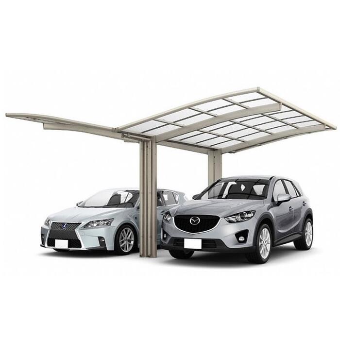 LIXIL リクシル カーポート 2台用 フーゴR Y合掌 台風補償付 駐車場屋根【税込】｜業界大手！直販のエクスショップ 215,900円
