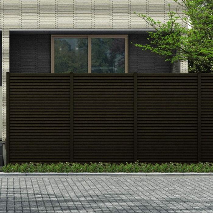 YKKAP YKK ルシアス スクリーンフェンスS07型 ルーバー 木調色