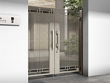 YKKAP YKK シャローネ門扉SA02型 両開き 門扉【アルミ柱付き】｜業界大手！直販のエクスショップ