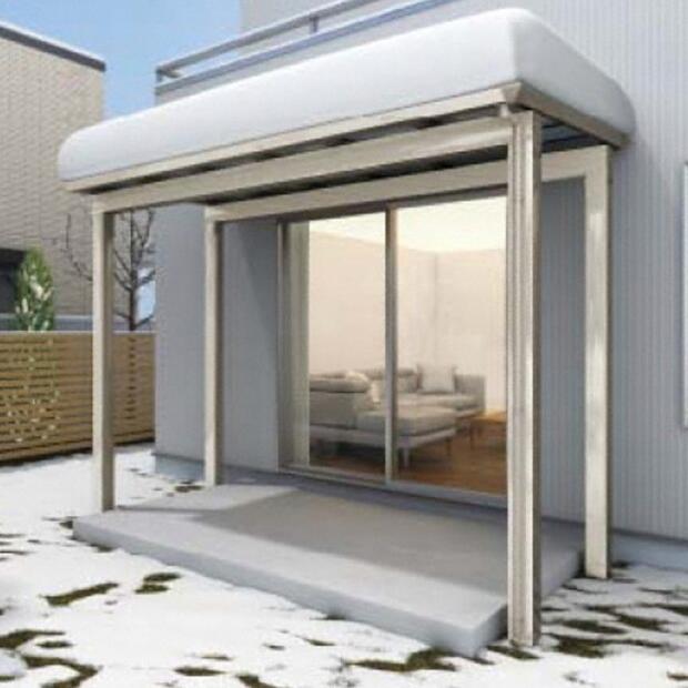 四国化成 ベランダ屋根 テラス屋根 スマートトップ 独立テラス 高強度タイプ 単体 積雪50cm対応 木調タイプ【税込】|業界大手!直販のエクスショップ