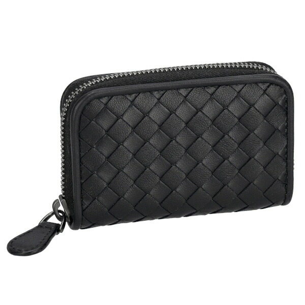 ボッテガヴェネタ コインケース 釣り銭入れ メンズ レディース 新品 イントレチャート なめし革 BOTTEGA VENETA 114075 V3UN1 1275 黒いこと 差し上げ物