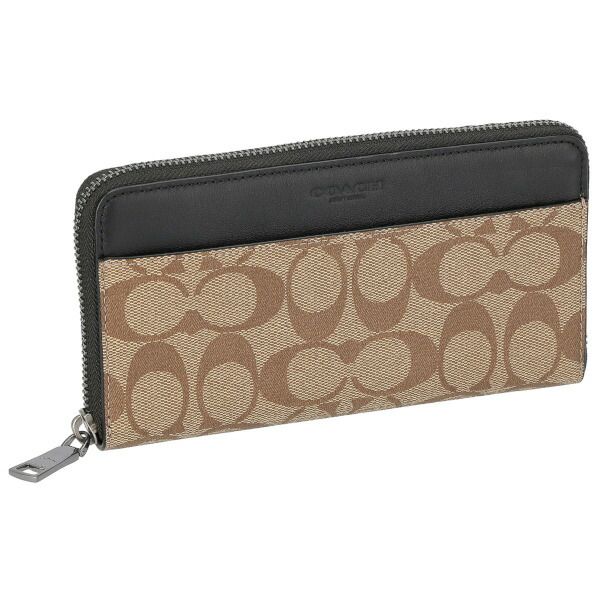コーチ職 長紙入れ ラウンドジッパー長紙入れ メンズ レディース 書き判 COACH 58112 QBTN2 カーキ 差し上げ物