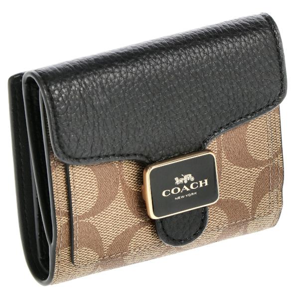 コーチ 二つ折り財布 ミニ財布 折財布 レディース シグネチャー COACH C7805 IMLOV カーキ ブラック プレゼント 15,478円