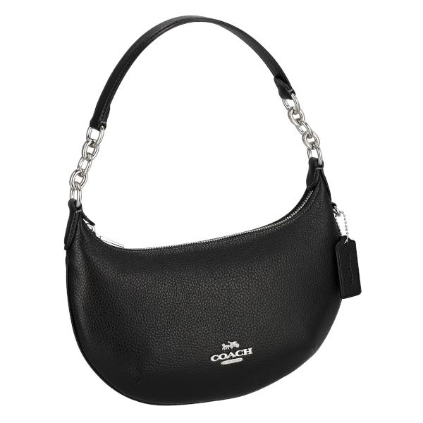 【美品】コーチ　ソーホー　シグネチャー　ショルダーバッグ　レザー　ブラック ✨美品✨ COACH コーチ ソーホー ショルダーバッグ ブラック