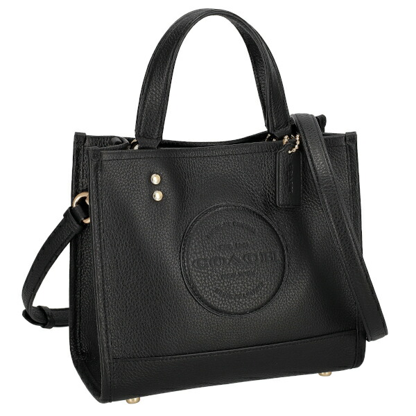 【未使用級】コーチ デンプシー シグネチャー 2way ハンドバッグ COACH】コーチ ジャガード ぺブルレザー シグネチャー