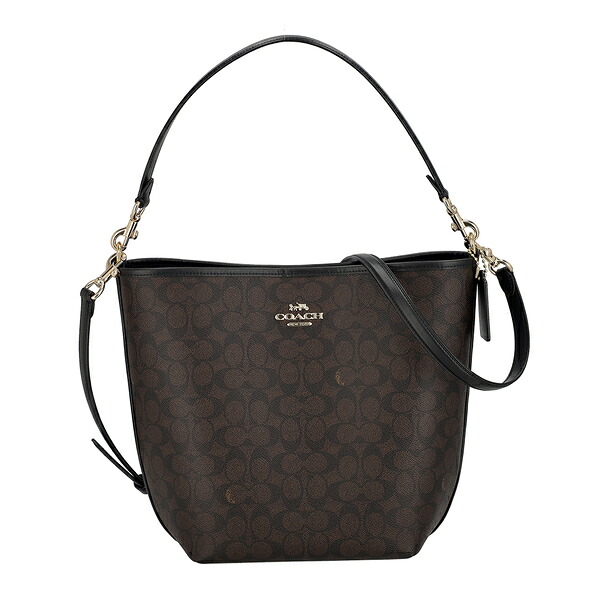 コーチ ショルダーバッグ ハンドバッグ 2WAYバッグ シティラージバケットバッグ COACH CT802 IMXAQ ウォルナット| ブラック