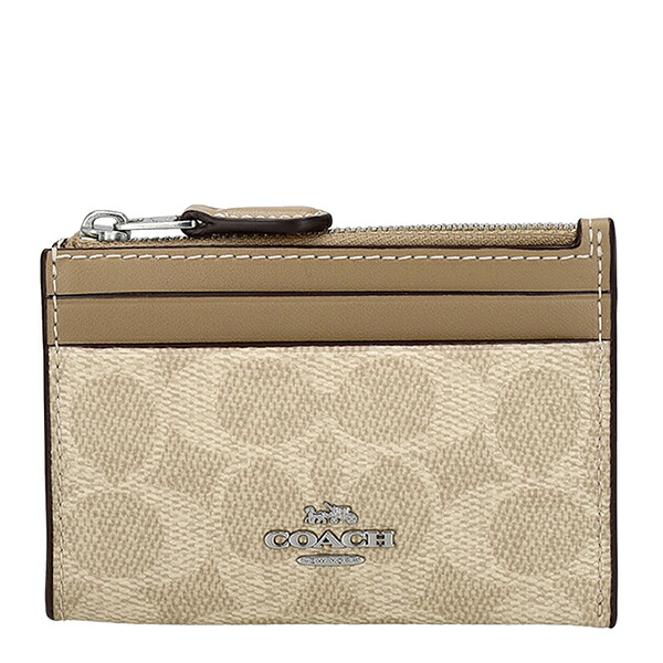 コーチ COACH パスケース カードケース IDケース 定期入れ キーリング付き レディース メンズ シグネチャー CW870 SVPWH サンド/トープ｜ｅｘ虎。