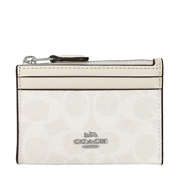 コーチ COACH パスケース カードケース IDケース 定期入れ キーリング付き レディース メンズ シグネチャー CW870 SVXU5 ホワイト/チョーク｜ｅｘ虎。