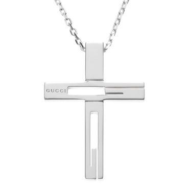 楽天市場】GUCCI グッチ クロスペンダントネックレス刻印ロゴ